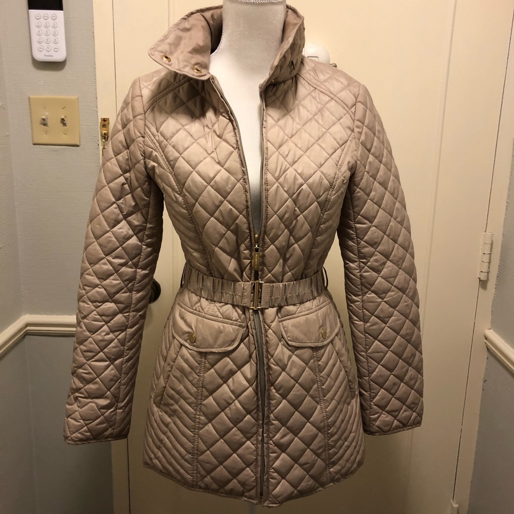 Ellen Tracy Tan Quilted Jacket